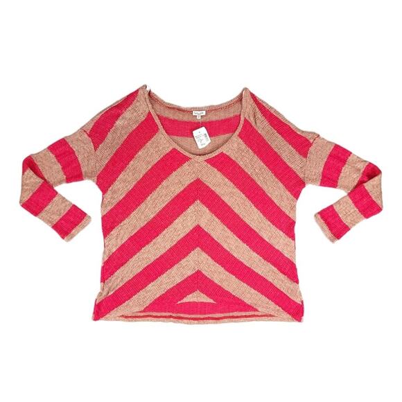 Splendid Stripe Sweater Scoop Neck Lightweight Knit - Picture 5 of 8